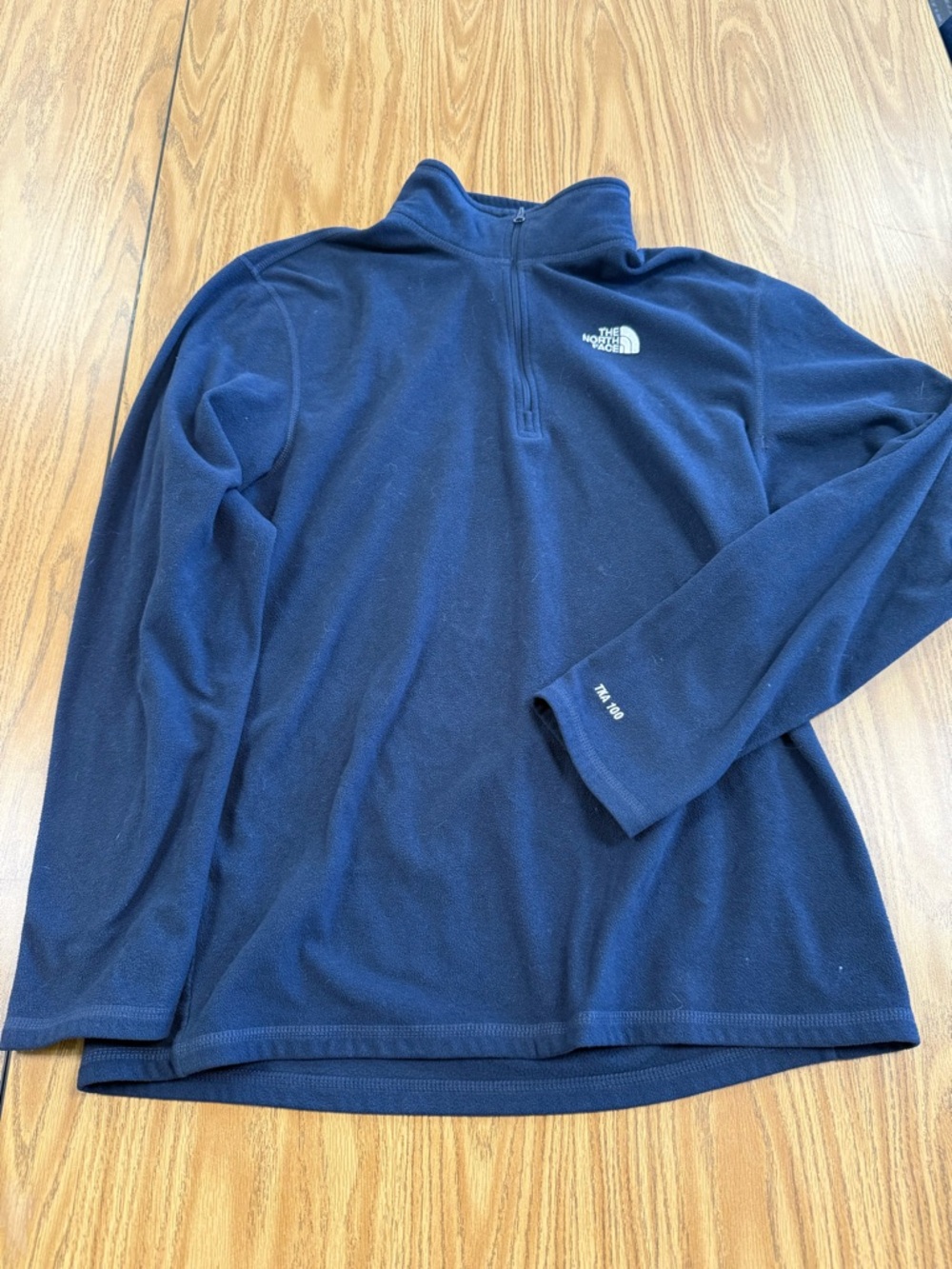 The North Face Navy Quarter-Zip Fleece Pullover-Men’s M